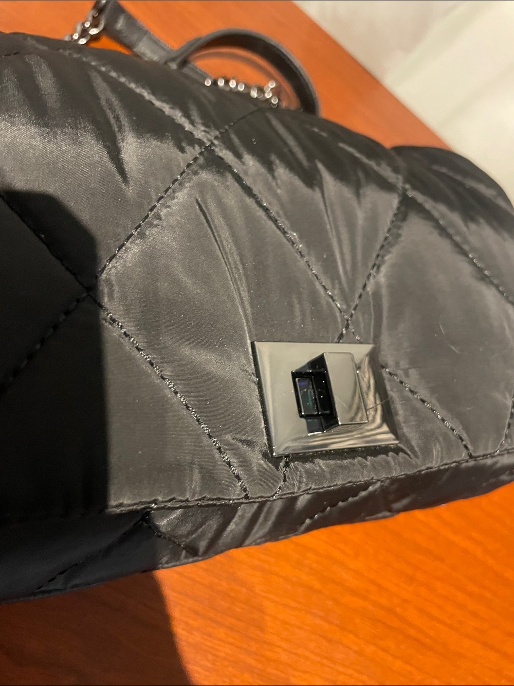 INC EUC Quilted Chain-Handle Shoulder Bag - Black - Picture 8 of 13